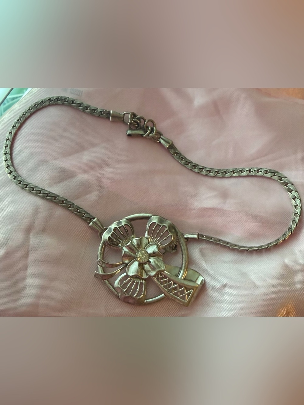 Vintage  HARRY ISKIN STERLING PENDANT AND CHAIN